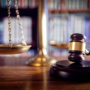 scales of justice and gavel